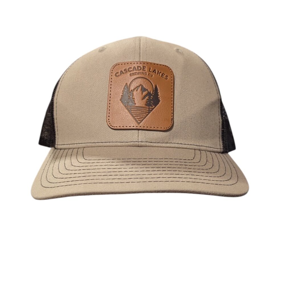 NWT Cascade Lakes Brewing Co. Beer Hat Trucker Mesh Baseball Cap Patch Brown